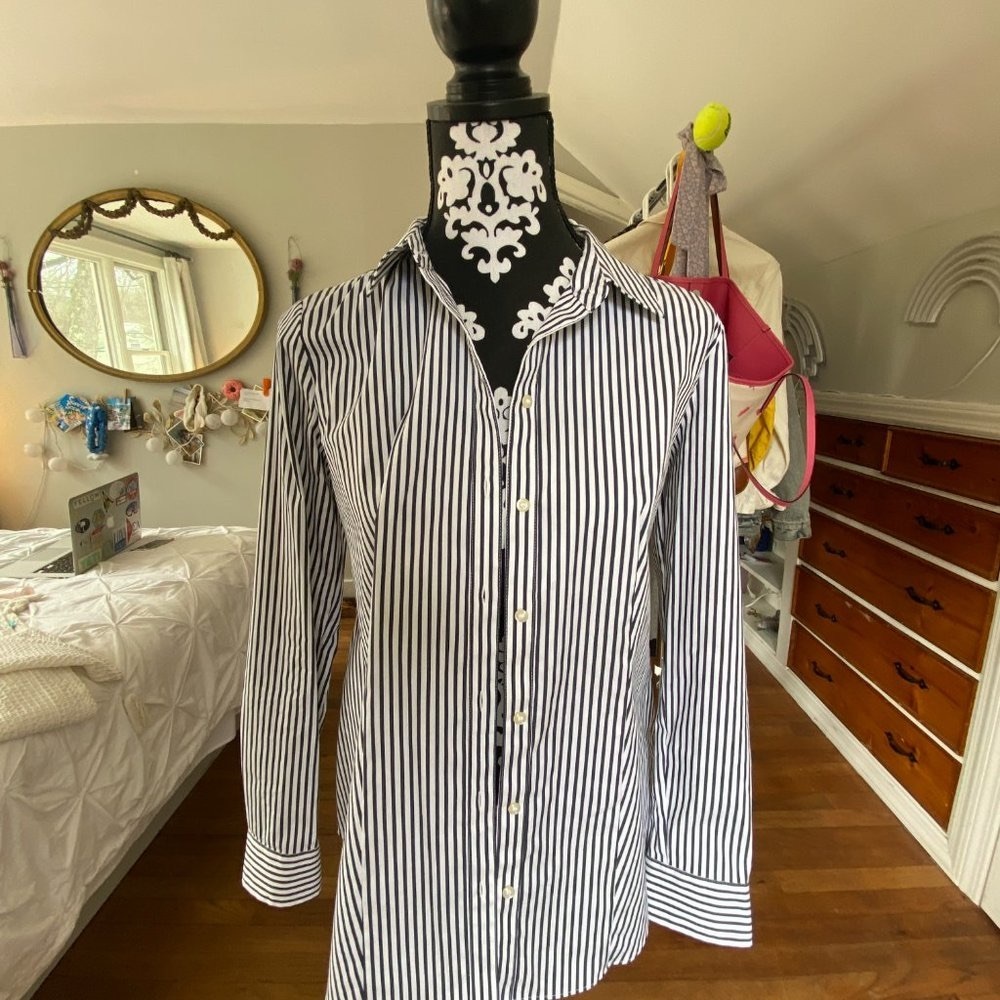 Charter Club Pin Stripe Button-up